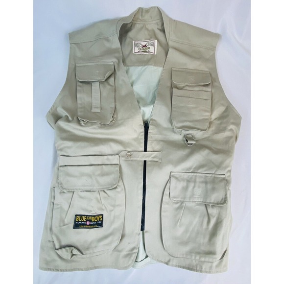 Lg Vest Utility Fishing Pockets Tan Chaser Product Levi Strauss Blue Jean Boys - Picture 1 of 7